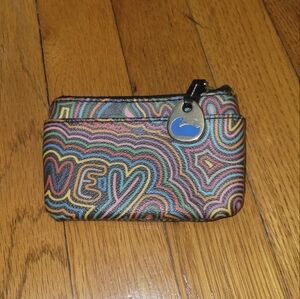 Dooney & Bourke Keychain Wallet Multi-Color Small